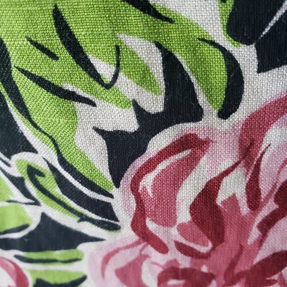 Vintage Bob Mackie Studio Black Floral Linen Lined Sleeveless Wrap Vest - Picture 14 of 14